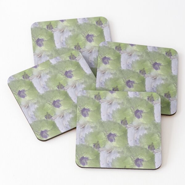 Item preview, Painterly Floral Abstract Pattern in Green and White designed and sold by Artistestella.