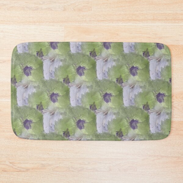 Item preview, Painterly Floral Abstract Pattern in Green and White designed and sold by Artistestella.