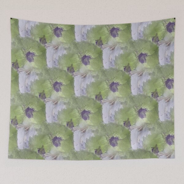 Item preview, Painterly Floral Abstract Pattern in Green and White designed and sold by Artistestella.