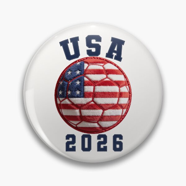 Item preview, USA Soccer 2026 Gear - Plush Ball Varsity Felt Patch designed and sold by thelexiverse.