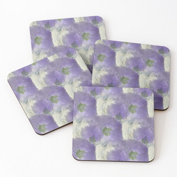 Item preview, Painterly Floral Abstract Pattern in Purple and White designed and sold by Artistestella.