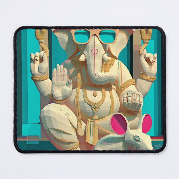 Item preview, Ganesha Guardian 3D Low Poly Geometric Minimalist Art designed and sold by PANNARUK THAILAND.