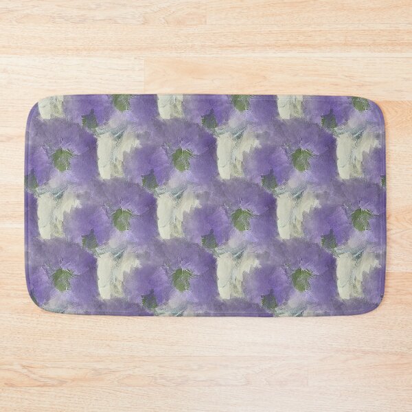 Item preview, Painterly Floral Abstract Pattern in Purple and White designed and sold by Artistestella.