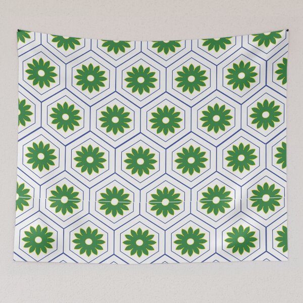 Item preview, Vintage Hexagon Floral Pattern designed and sold by AjjimaJKM.