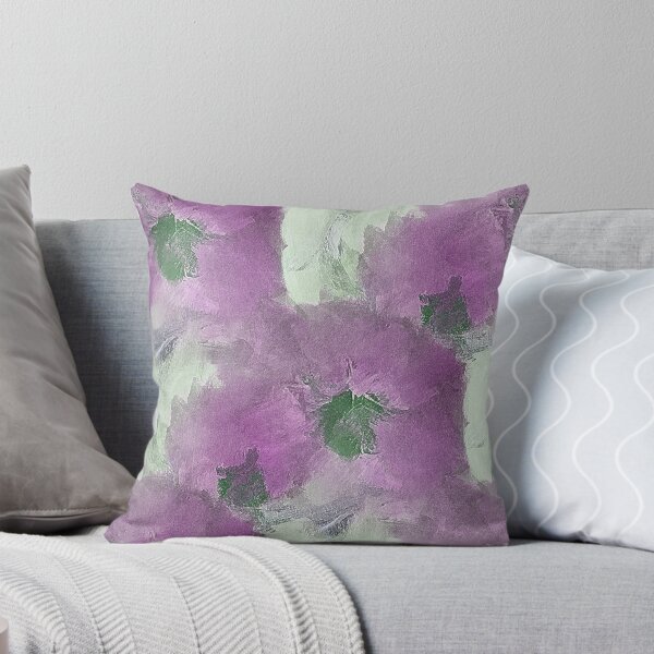 Item preview, Painterly Floral Abstract Pattern in Pink and White designed and sold by Artistestella.