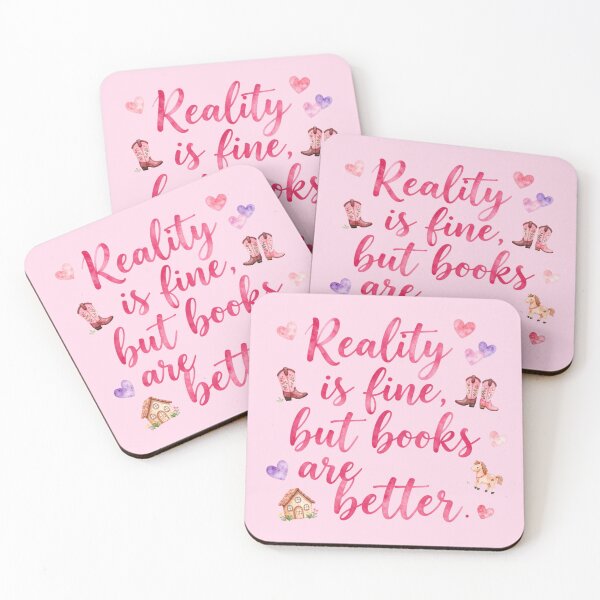 Item preview, Reality is fine, but books are better. designed and sold by bubblyrainbow.
