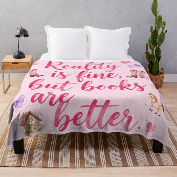 Item preview, Reality is fine, but books are better. designed and sold by bubblyrainbow.