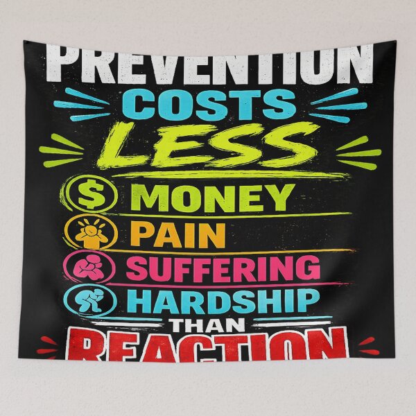Item preview, Prevention Costs Less Money Pain Suffering Than Reaction Design designed and sold by SociProgress.
