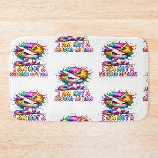 Item preview, grumpy rainbow unicorn designed and sold by Linders Lucious Looks.