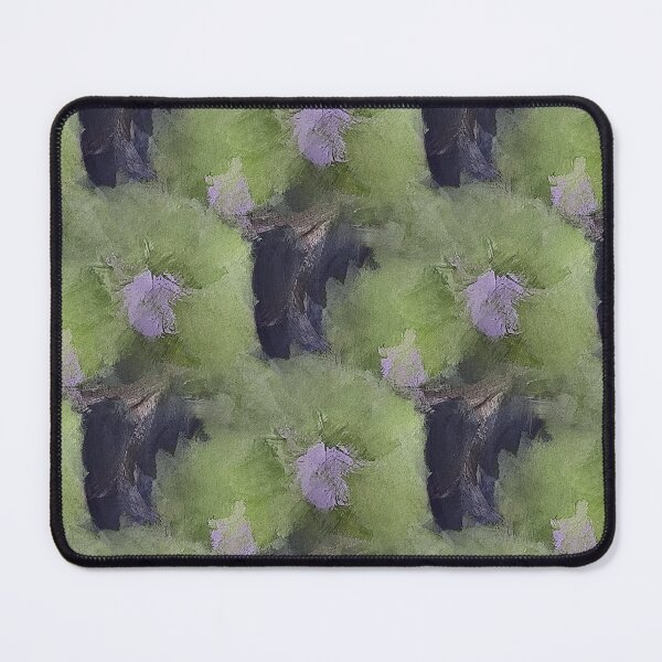 Item preview, Painterly Floral Abstract Pattern in Green and Purple designed and sold by Artistestella.