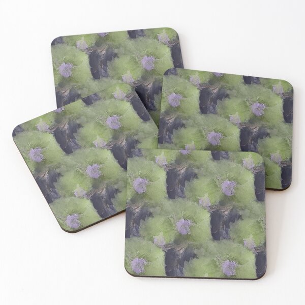 Item preview, Painterly Floral Abstract Pattern in Green and Purple designed and sold by Artistestella.