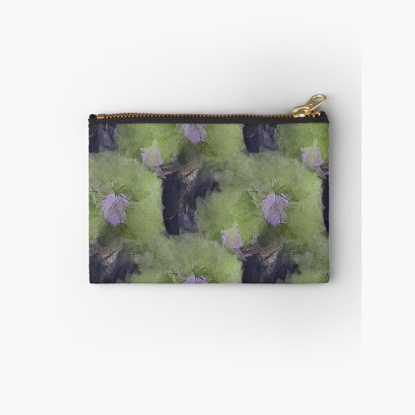 Item preview, Painterly Floral Abstract Pattern in Green and Purple designed and sold by Artistestella.