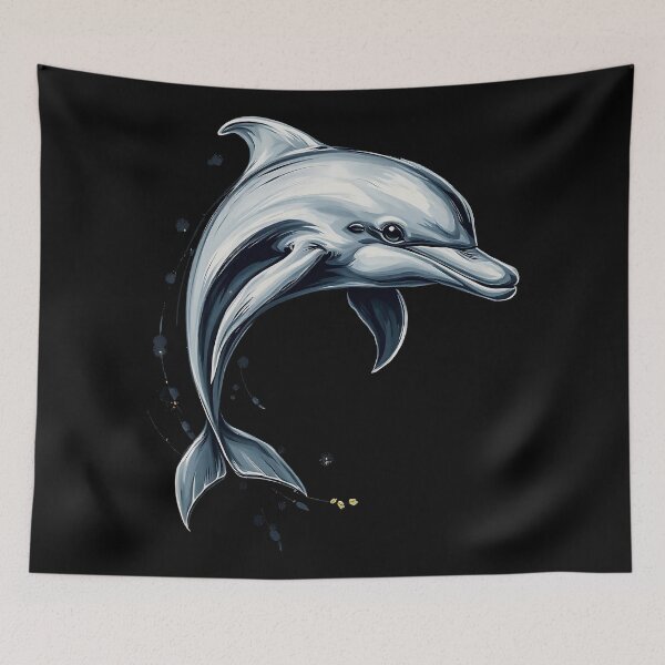 Item preview, Graceful Dolphin Watercolor Art Ocean Life designed and sold by UrbanPrts.