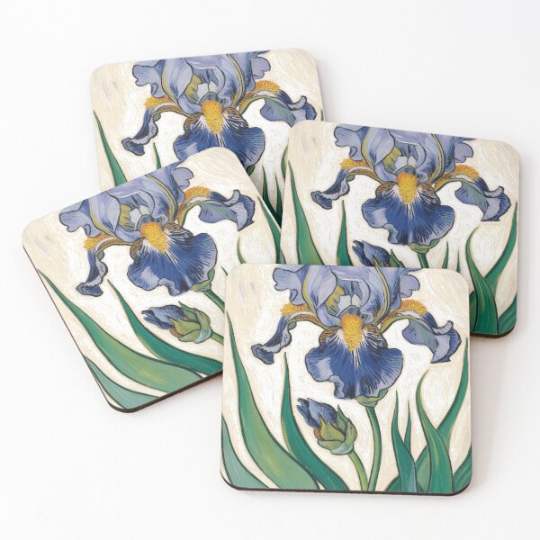 Item preview, Iris Study, Van Gogh Inspired Botanical Art Print designed and sold by LatentGoods.