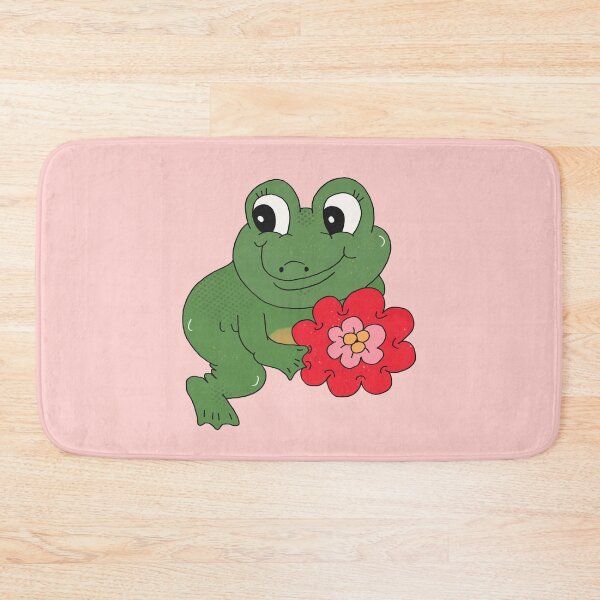 Item preview, Froggy with Flower (Pink) designed and sold by yellowflowerhut.