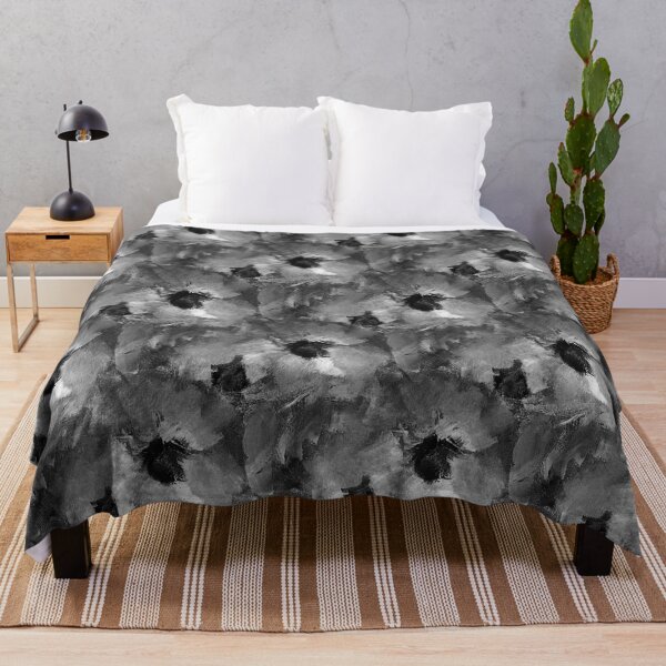 Item preview, Painterly Floral Abstract Pattern in Gray designed and sold by Artistestella.