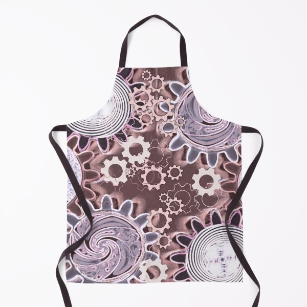 Item preview, Steampink Steampunk Pink Gear Swirls designed and sold by marigold corner design.