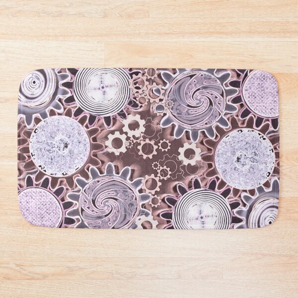 Item preview, Steampink Steampunk Pink Gear Swirls designed and sold by marigold corner design.