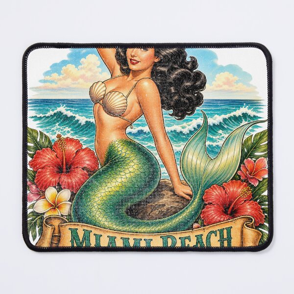 Item preview, Miami pinup mermaid designed and sold by castillomiami.