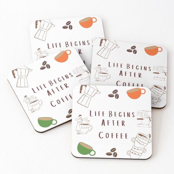 Item preview, Life Begins After Coffee. Coffee lover. designed and sold by HoppingCreation.