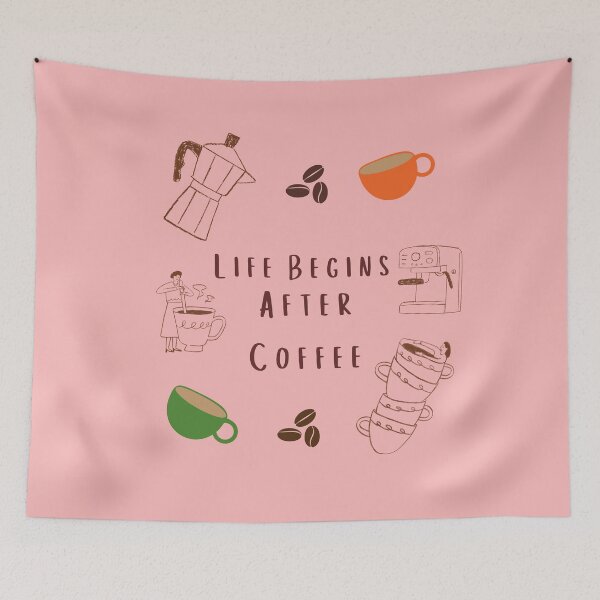 Item preview, Life Begins After Coffee. Coffee lover. designed and sold by HoppingCreation.