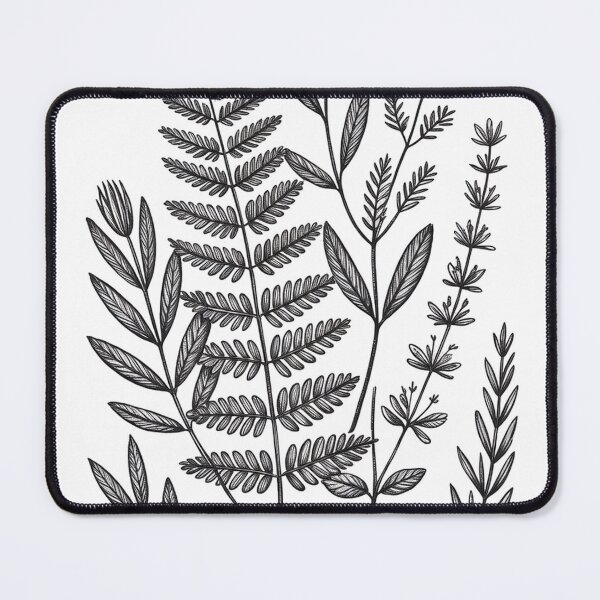Item preview, Botanical Study, Vintage Fern & Herb Illustration, Naturalist Wall Art designed and sold by LatentGoods.