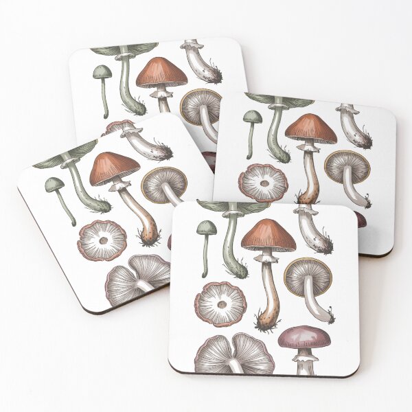 Item preview, Vintage Mushroom Field Guide, Botanical Art Print, Cottagecore Decor designed and sold by LatentGoods.