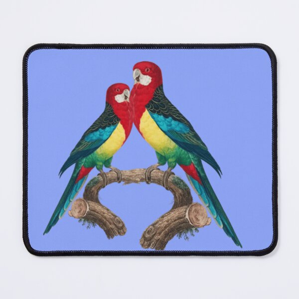 Item preview, Love Birds Parrots | Vibrant Tropical Wildlife Art designed and sold by Rawafi Art Studio.