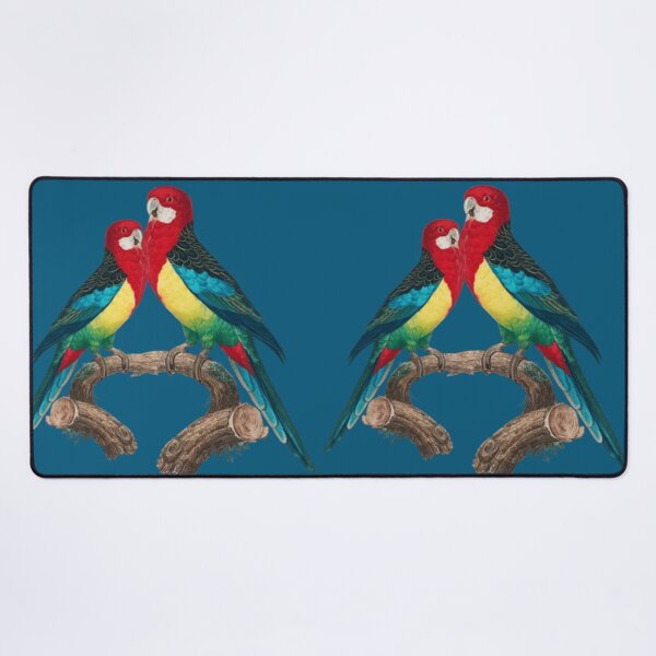 Item preview, Love Birds Parrots | Vibrant Tropical Wildlife Art designed and sold by Rawafi Art Studio.