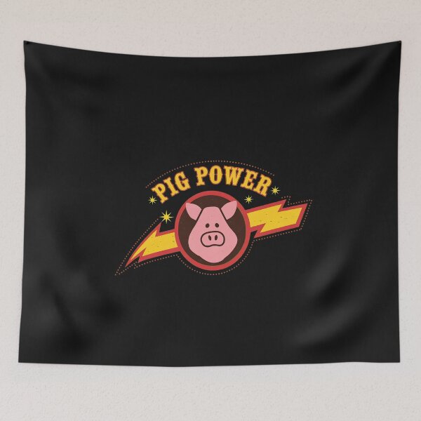 Item preview, Retro Pig Lightning Bolt Vintage Logo  designed and sold by DoodleVerseDark.
