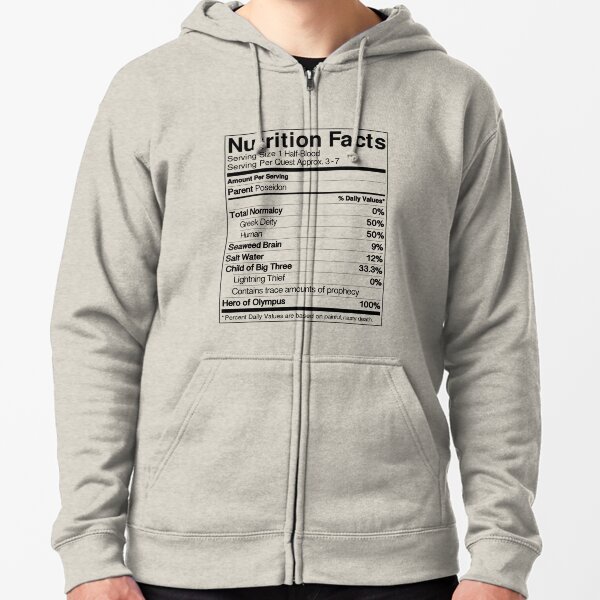 Half-Blood Nutrition Guide (Percy) Zipped Hoodie