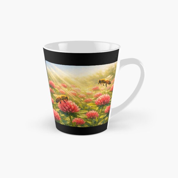 Item preview, Honey Bees in Red Clover designed and sold by TinCatOutPost.