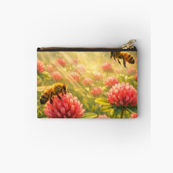 Item preview, Honey Bees in Red Clover designed and sold by TinCatOutPost.