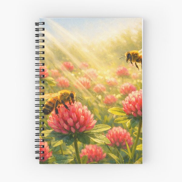 Item preview, Honey Bees in Red Clover designed and sold by TinCatOutPost.