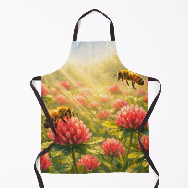 Item preview, Honey Bees in Red Clover designed and sold by TinCatOutPost.