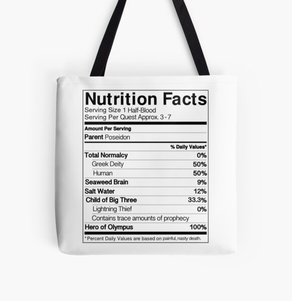 Half-Blood Nutrition Guide (Percy) All Over Print Tote Bag