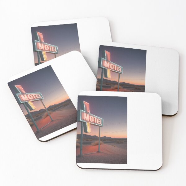 Item preview, Vintage Motel Neon Desert Dusk, Retro Roadside Wall Art designed and sold by LatentGoods.