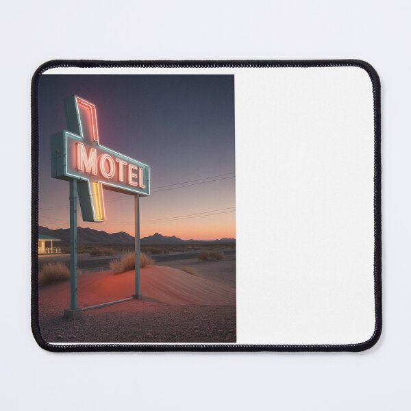 Item preview, Vintage Motel Neon Desert Dusk, Retro Roadside Wall Art designed and sold by LatentGoods.