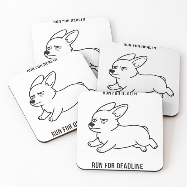 Item preview, Run for Health Run for Deadline — Funny Corgi Deadpan Office Humor Gift designed and sold by DeadpanPaws.