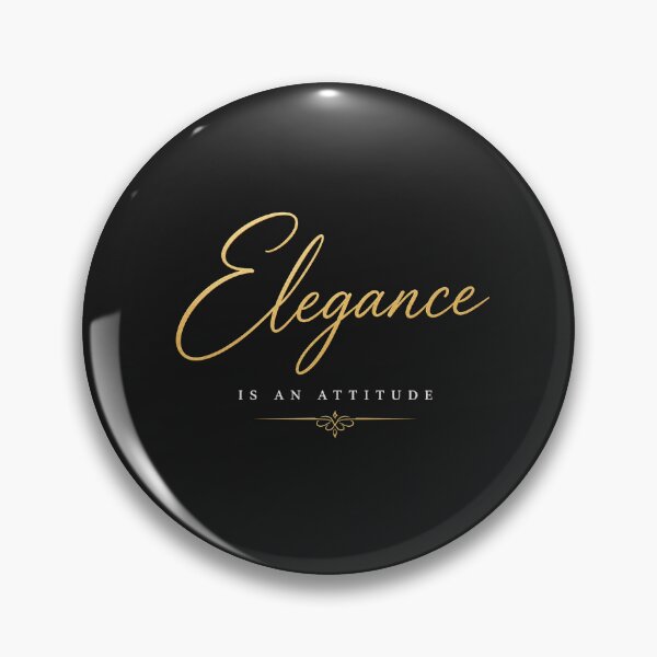 Item preview, Elegance Is an Attitude – Luxury Typography Quote Design designed and sold by NBT-NOVA.