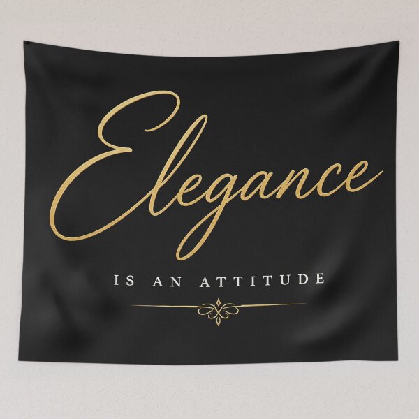 Item preview, Elegance Is an Attitude – Luxury Typography Quote Design designed and sold by NBT-NOVA.