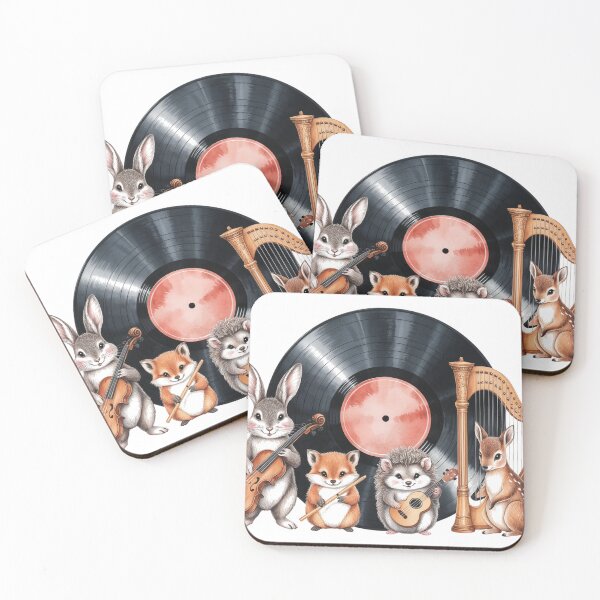Item preview, Vinyl Record Animal Orchestra Watercolor, Music Room Decor Gift designed and sold by LatentGoods.