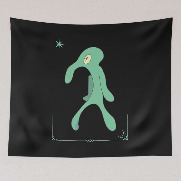 Item preview, Abstract Green Figure Eye Art  designed and sold by DoodleVerseDark.