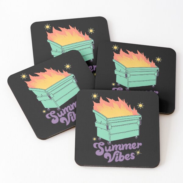 Item preview, Sarcastic Summer Vibes Fire Dumpster designed and sold by DoodleVerseDark.