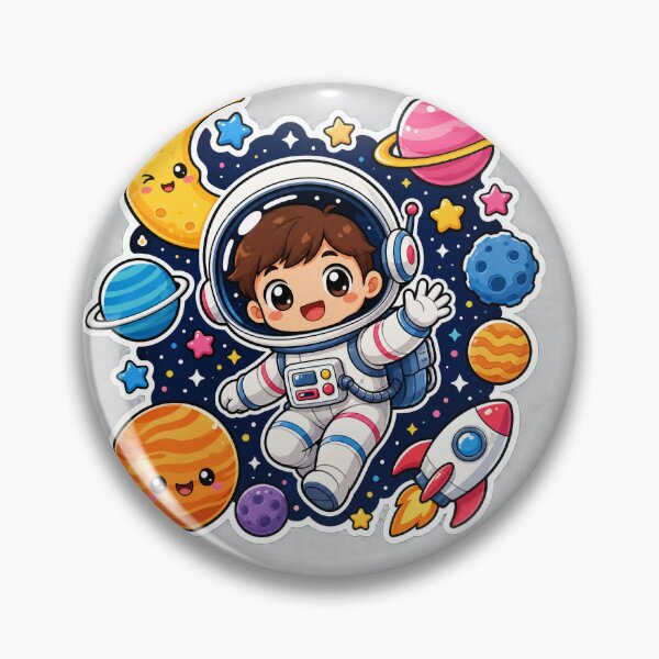 Item preview, Cute astronaut floating in space with planets  designed and sold by Nexovianz.