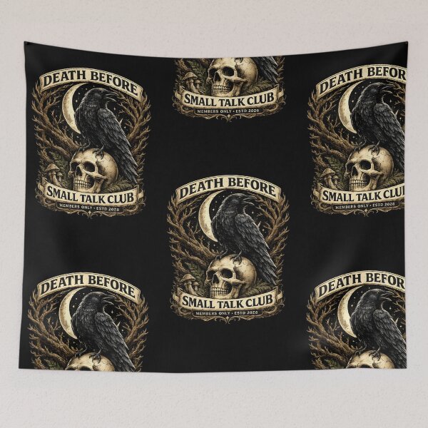 Item preview, Death Before Small Talk Club Raven designed and sold by Kicor.