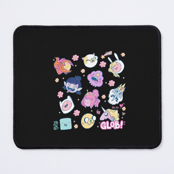 Item preview, Chibi Cartoon Character Flower Heads Pattern designed and sold by DoodleVerseDark.