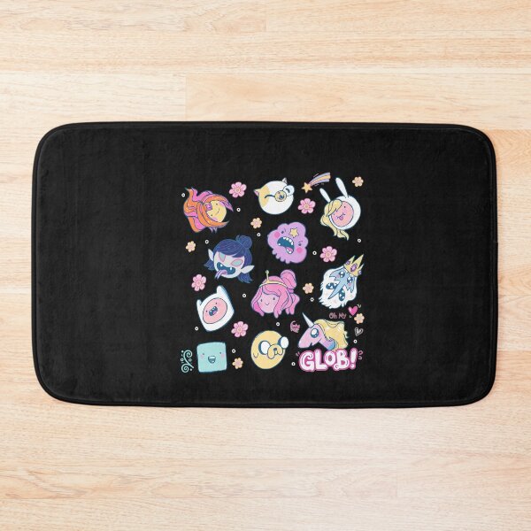 Item preview, Chibi Cartoon Character Flower Heads Pattern designed and sold by DoodleVerseDark.