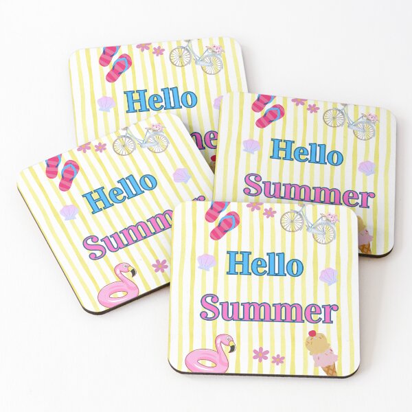 Item preview, Hello Summer, Ice Cream,  Pool Floaty, Bicycle designed and sold by HoppingCreation.