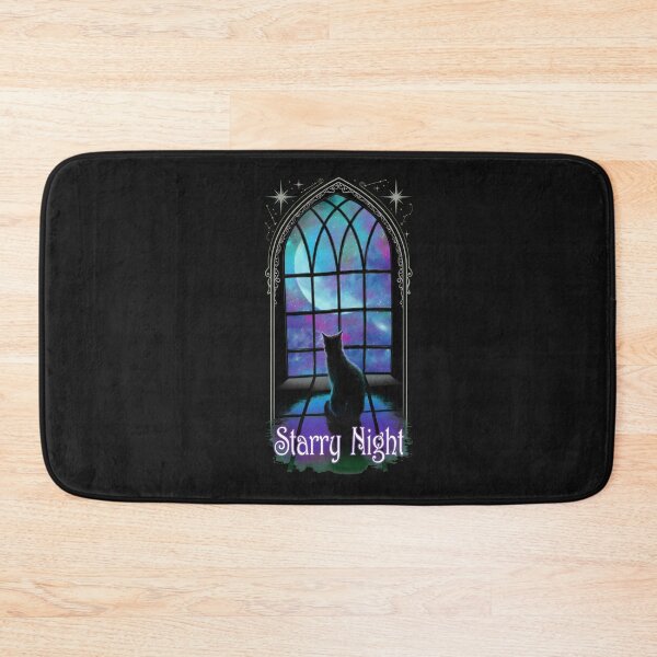 Item preview, Cat Looking At Stars Through Arched Window designed and sold by DoodleVerseDark.